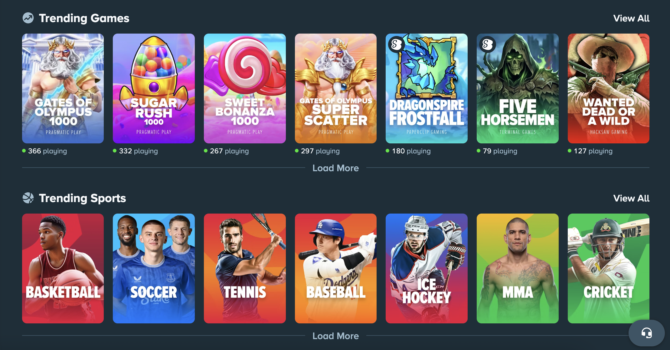 Stake trending games including Gates of Olympus 1000 and Sweet Bonanza, plus trending sports markets